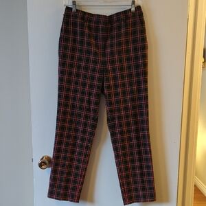 Ann Taylor Women's Plaid Pants in Black and Red
